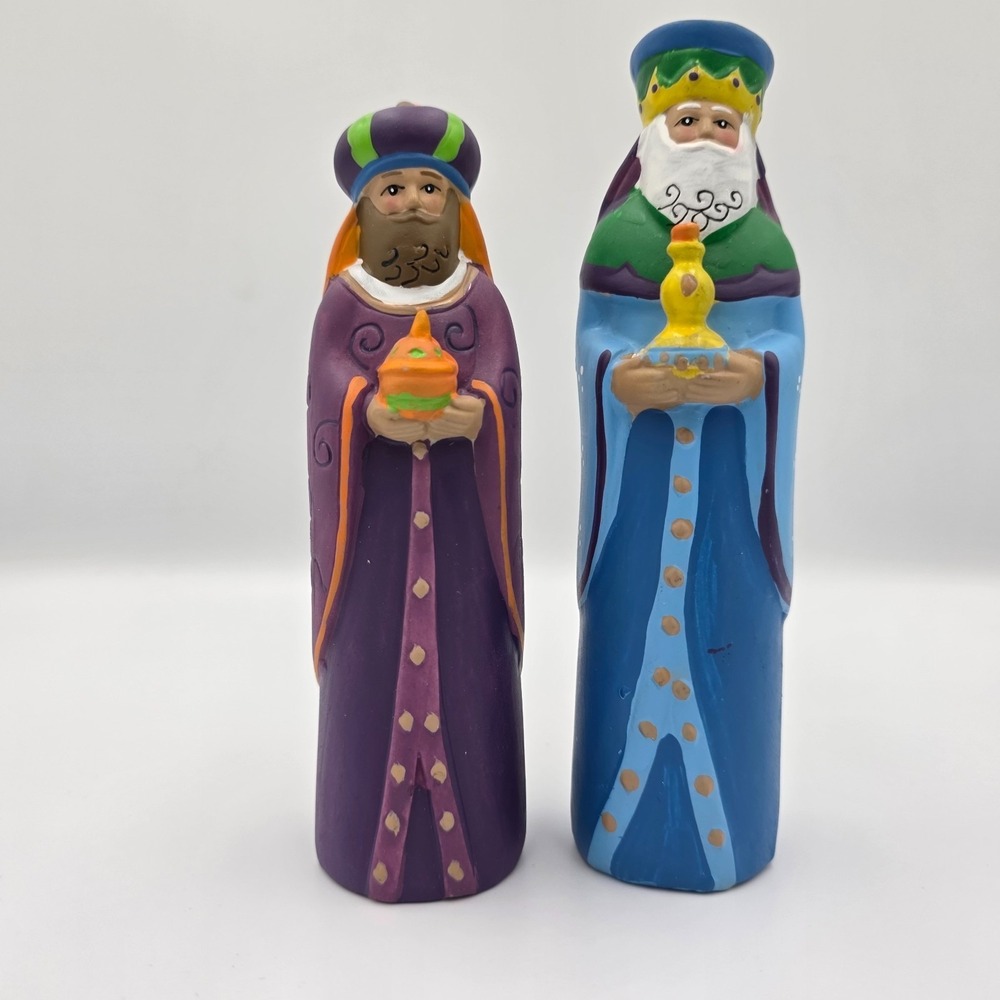 Signature Inc 2 Christmas Nativity Wise Men Figurines 5.5"‎ and 6.5"